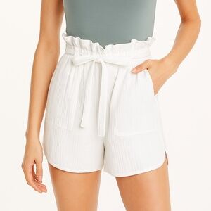 Splendid White Gauze Shorts